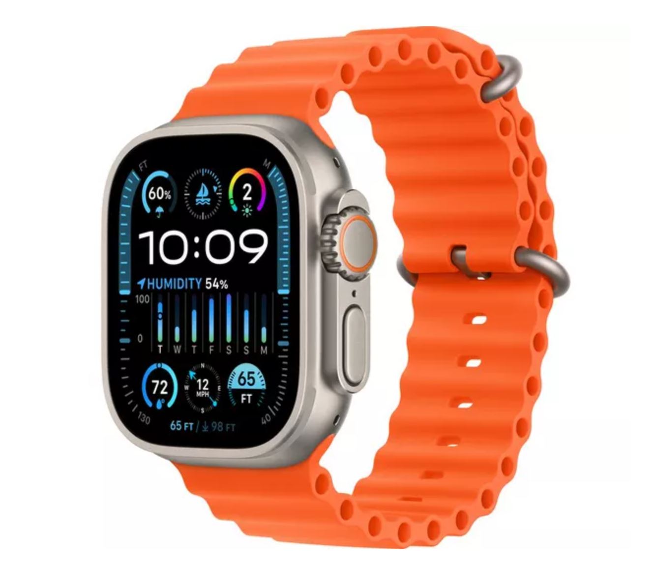 Apple Watch Ultra 2 Smart watch with Ocean band Orange