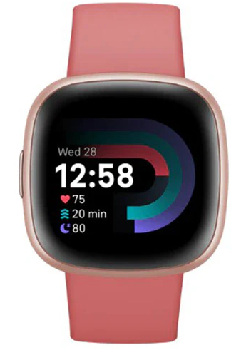 Fitbit Versa 4 | Digital Touchscreen | GPS | Pink Sand & Copper Rose