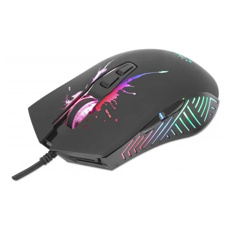 Manhattan | Gaming Mouse with LEDs | Wired | Black with LED lighting