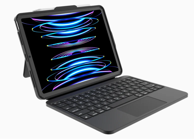 Deqster | Prime Rugged USB-C Keyboard Case w/Trackpad | iPad | 11″ | Black
