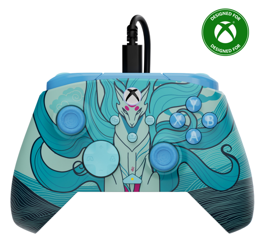 Turtle Beach | Rematch Advanced Wired Gaming Controller for Xbox & PC | Blue Kitsune
