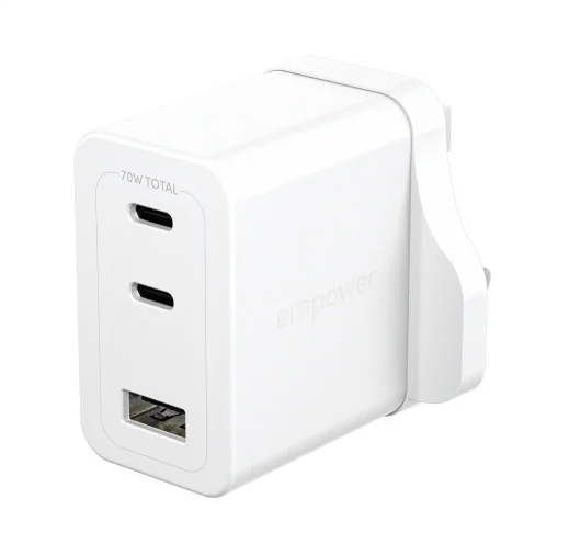 PanzerGlass | Empower by®Turbo 70W Grand Prix High-Speed Multiple Charger | UK Plug | White